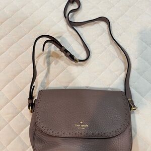 Kate Spade Taupe Leather Crossbody Bag